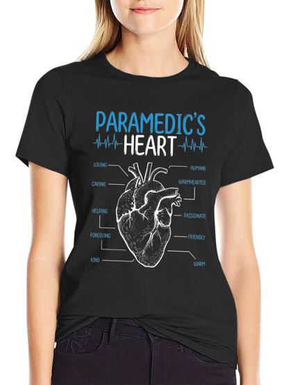 Paramedics Heart T-Shirt - Caring Humane and Warm!