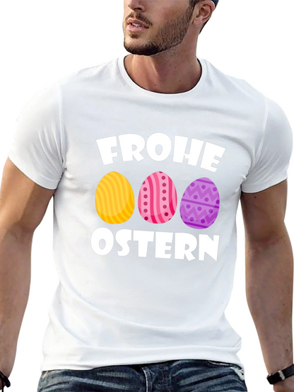 Frohe Ostern Easter Egg T-Shirt - Black