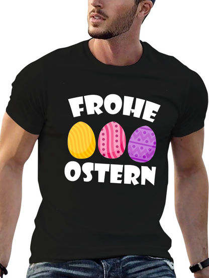 Frohe Ostern Easter Egg T-Shirt - Black