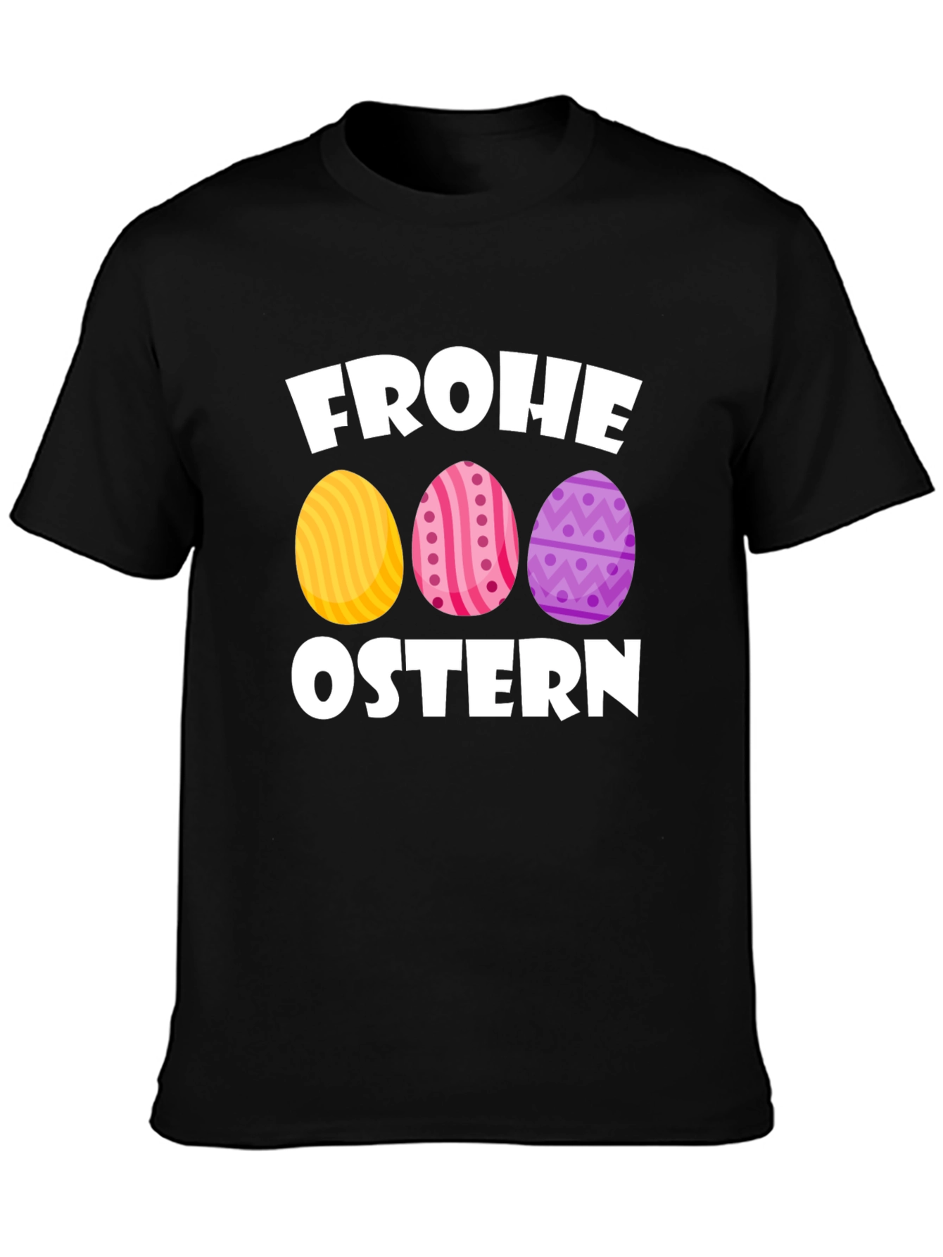 Frohe Ostern Easter Egg T-Shirt - Black