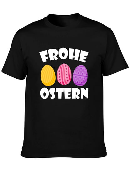 Frohe Ostern Easter Egg T-Shirt - Black