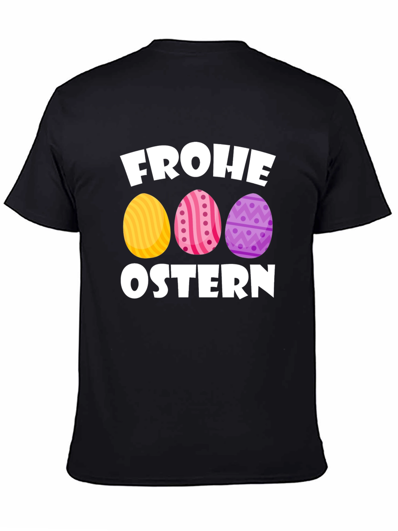 Frohe Ostern Easter Egg T-Shirt - Black