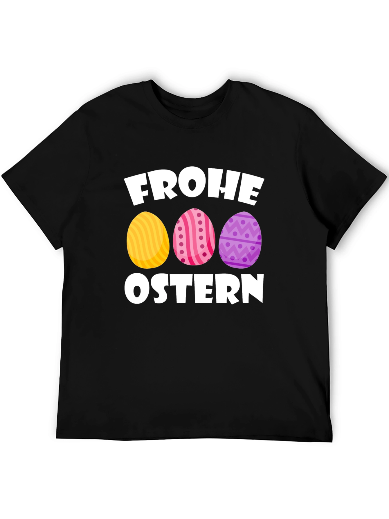 Frohe Ostern Easter Egg T-Shirt - Black
