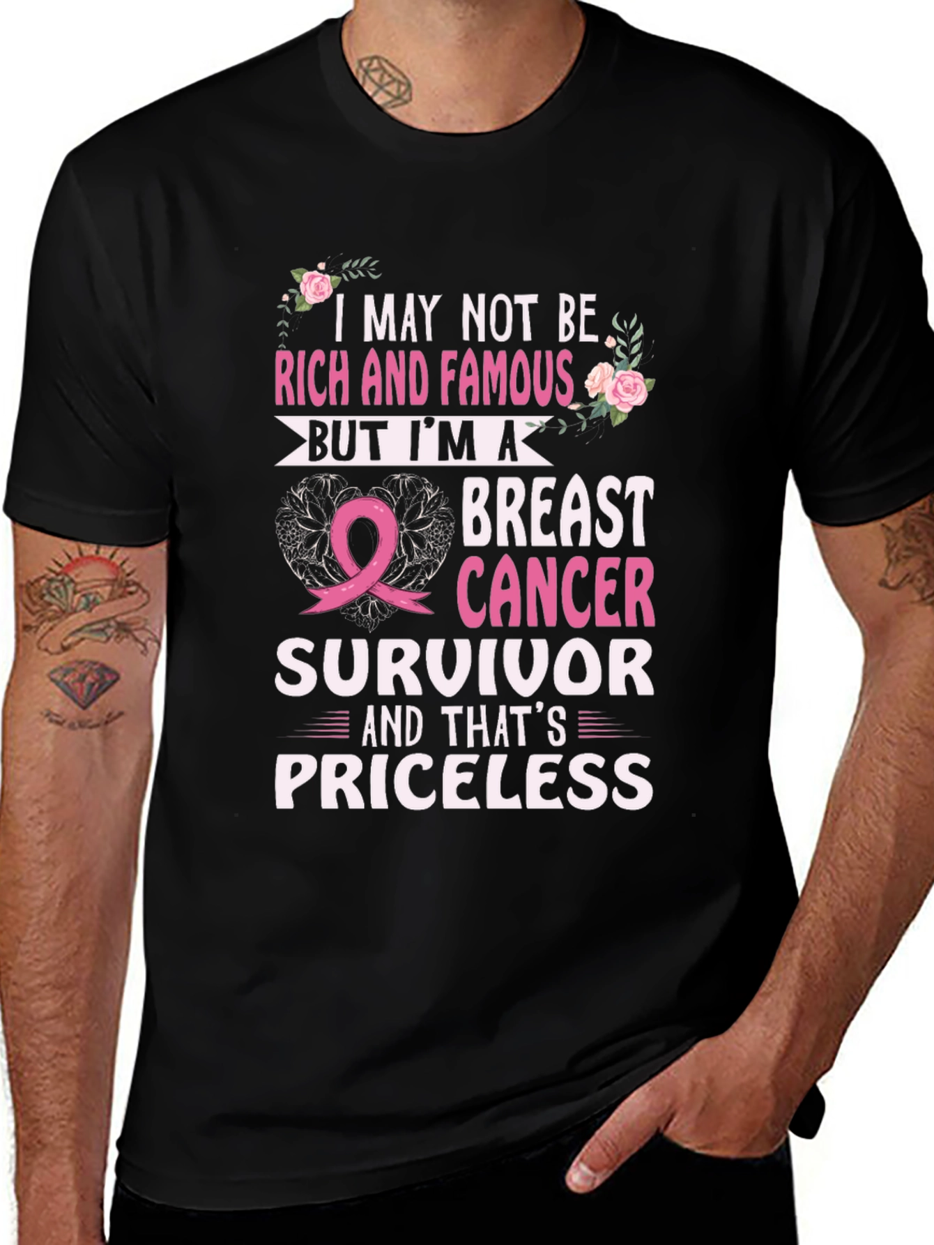 Breast Cancer Survivor T-Shirt - Awareness Ribbon