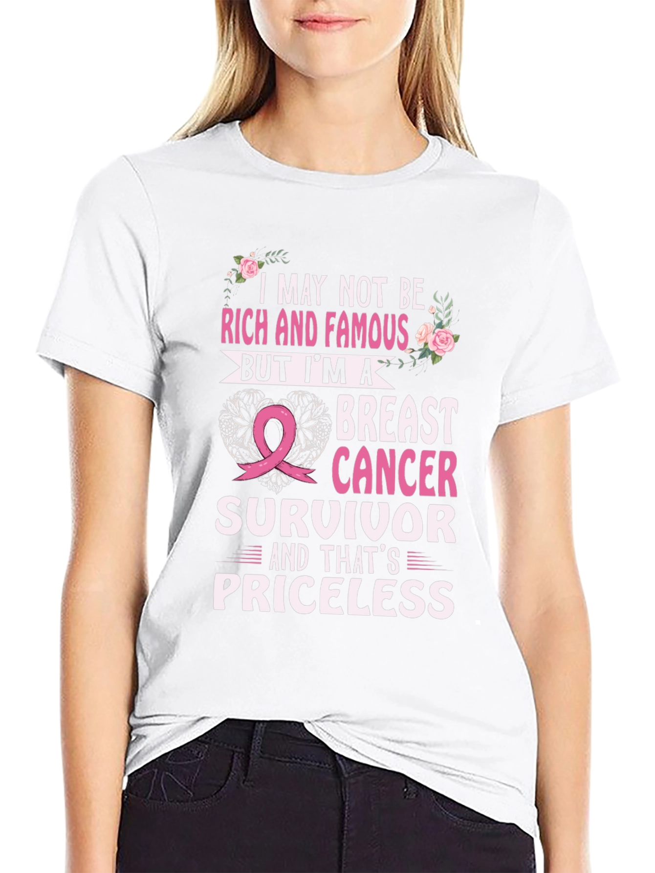Breast Cancer Survivor T-Shirt - Awareness Ribbon