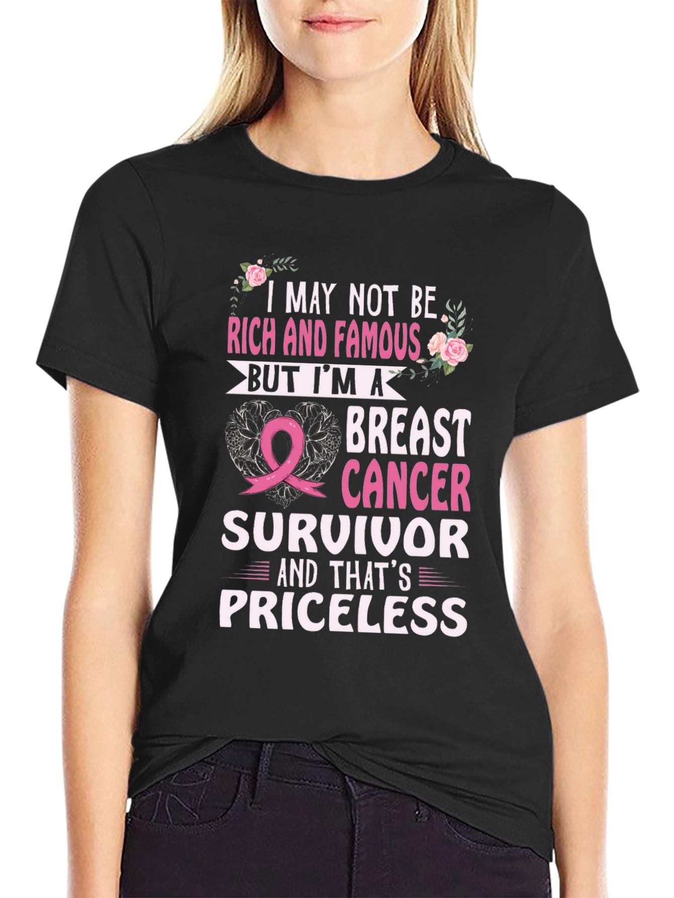 Breast Cancer Survivor T-Shirt - Awareness Ribbon
