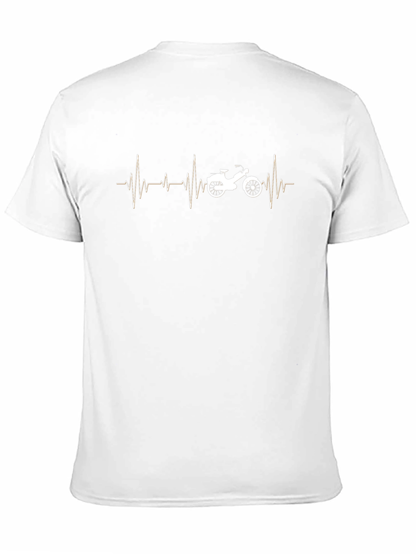 Motorcycle Heartbeat T-Shirt - Black