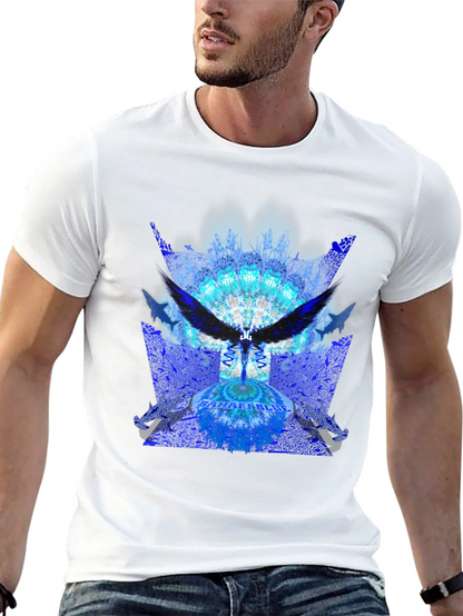 Abstract Angel Wing Graphic Tee