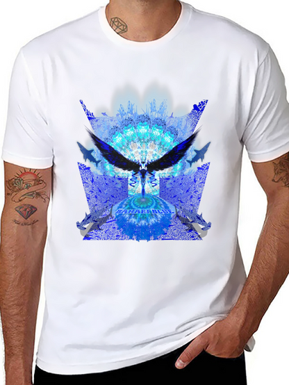 Abstract Angel Wing Graphic Tee