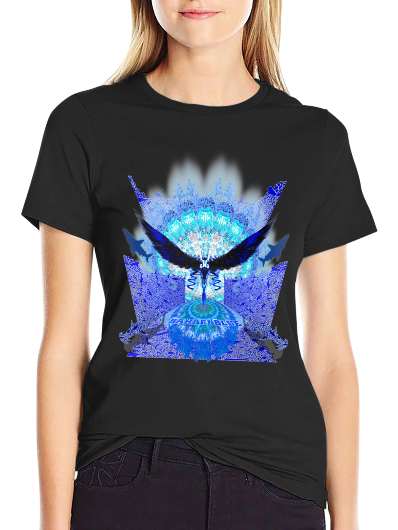 Abstract Angel Wing Graphic Tee