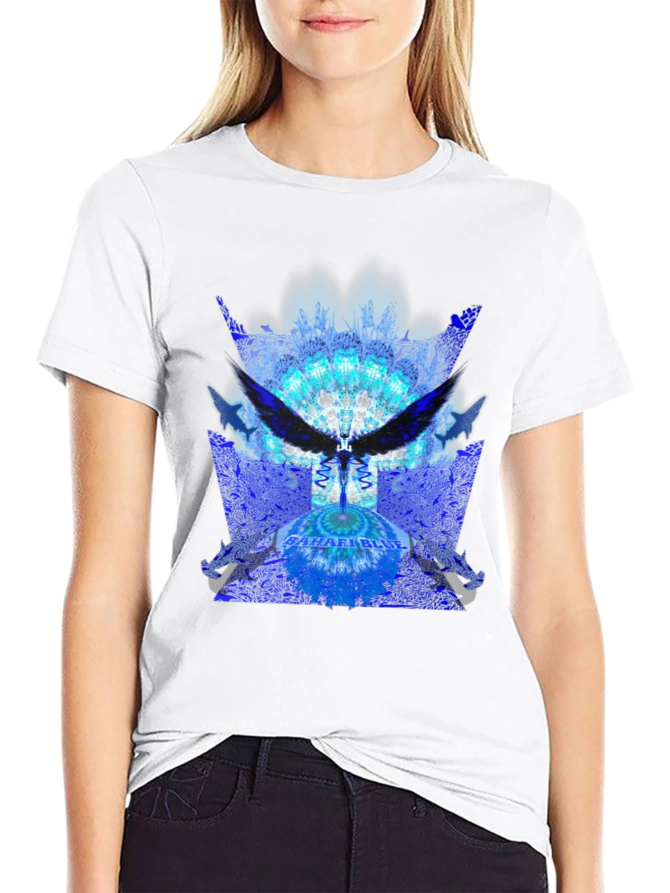 Abstract Angel Wing Graphic Tee