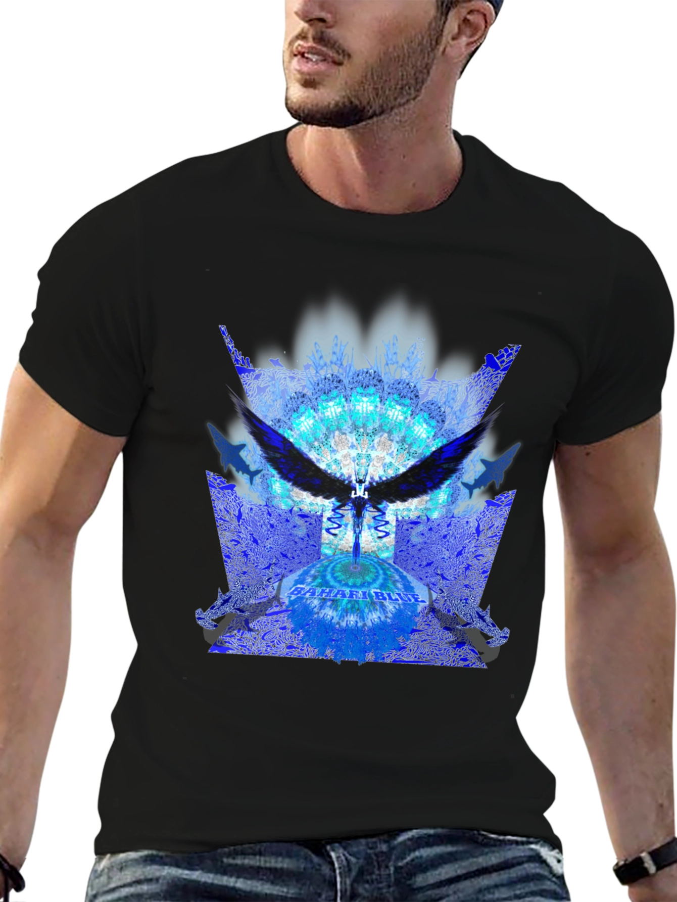 Abstract Angel Wing Graphic Tee