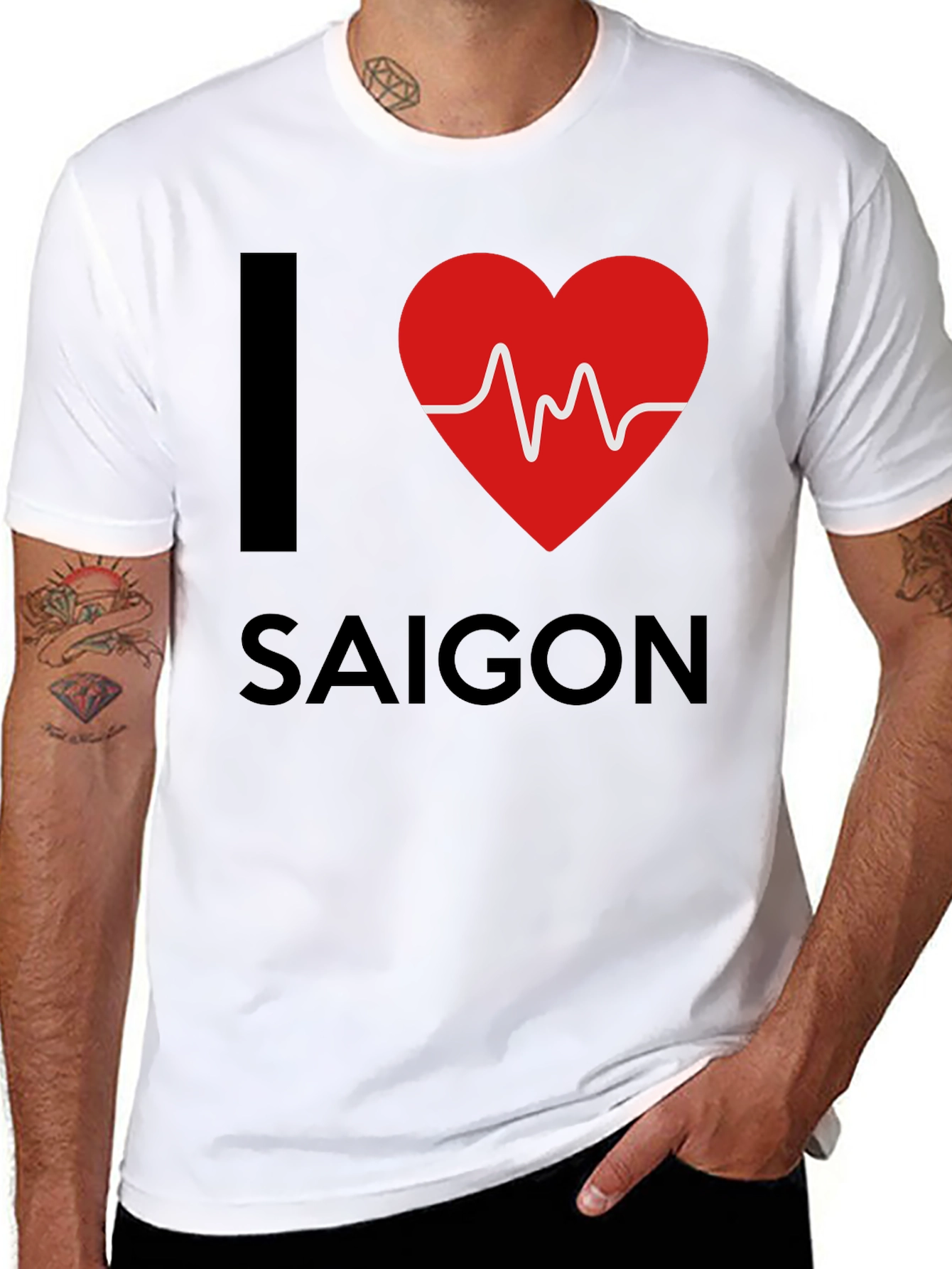 I Heart Saigon Mens Black T-Shirt