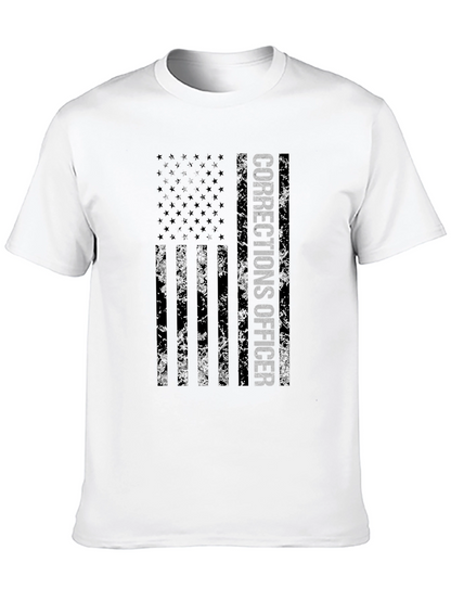 Corrections Officer American Flag Graphic Tee
