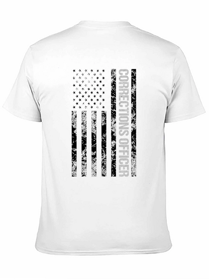Corrections Officer American Flag Graphic Tee