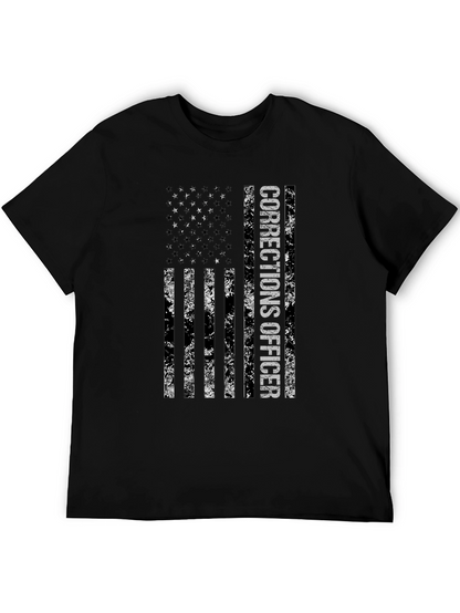 Corrections Officer American Flag Graphic Tee