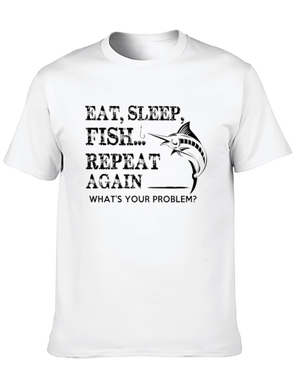 Eat Sleep Fish Repeat Graphic Tee