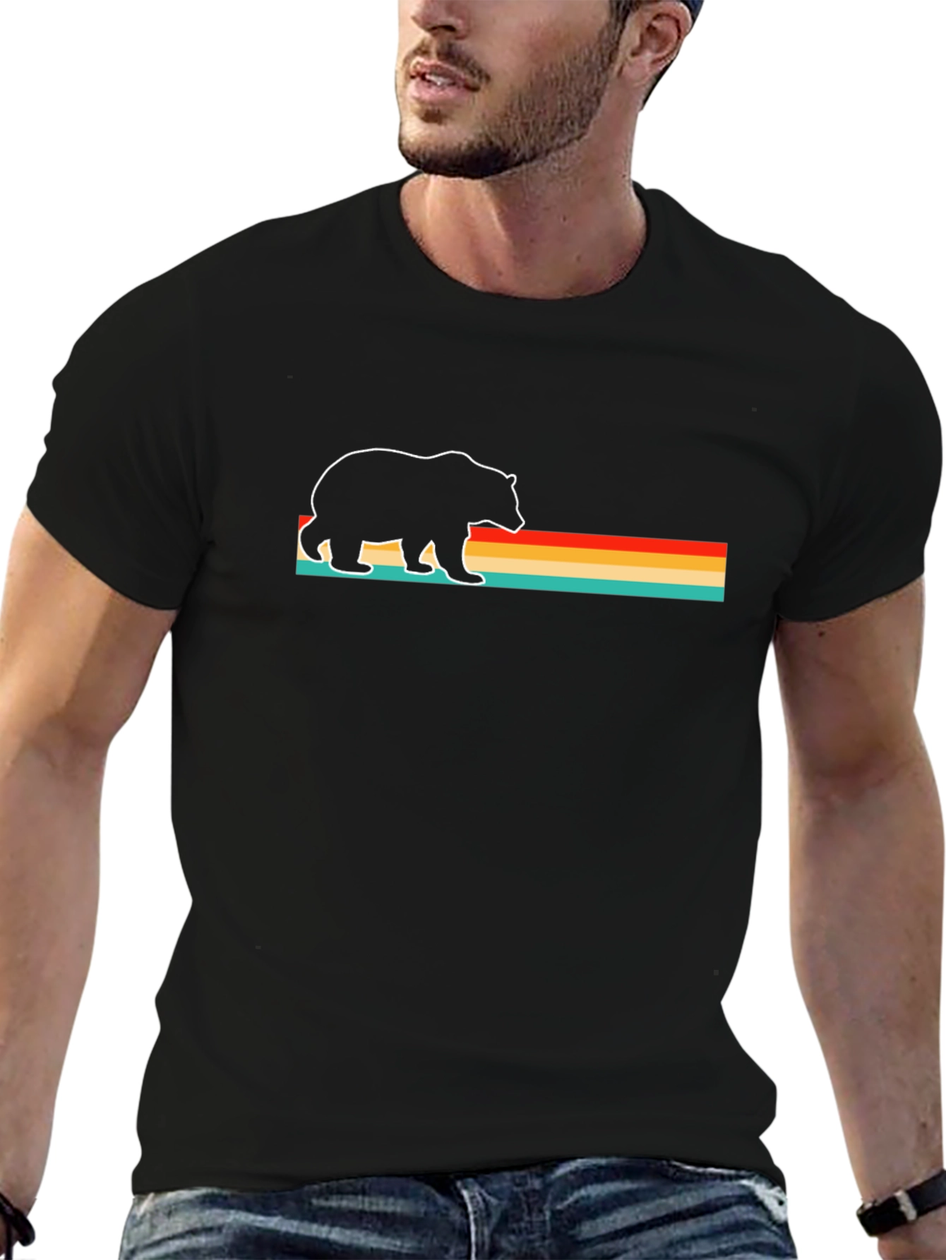 Retro Bear Graphic Tee - Stylish Unisex T-Shirt