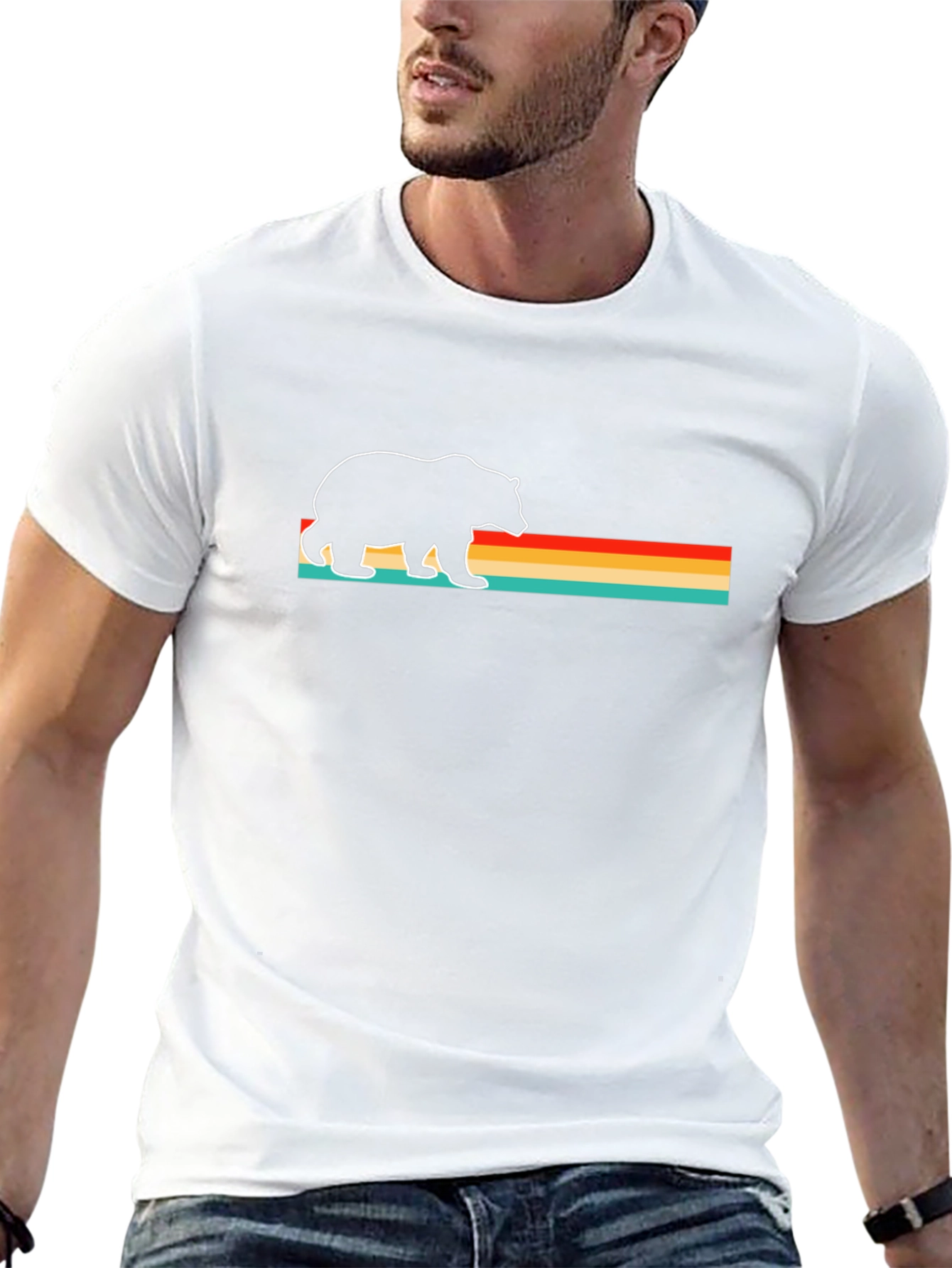 Retro Bear Graphic Tee - Stylish Unisex T-Shirt