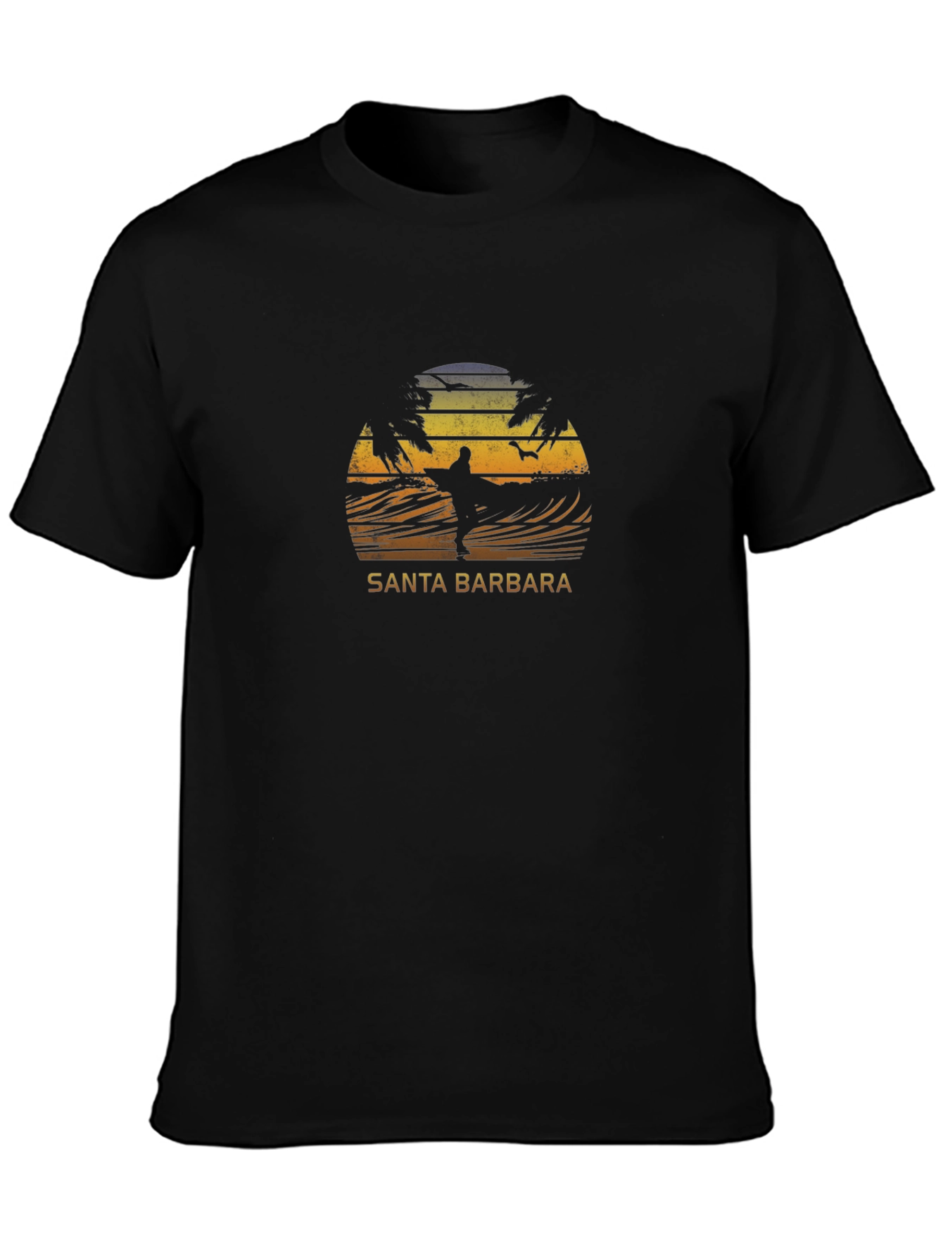 Santa Barbara Surfer Graphic T-Shirt