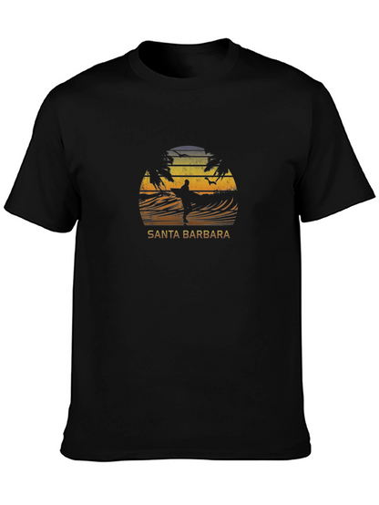Santa Barbara Surfer Graphic T-Shirt