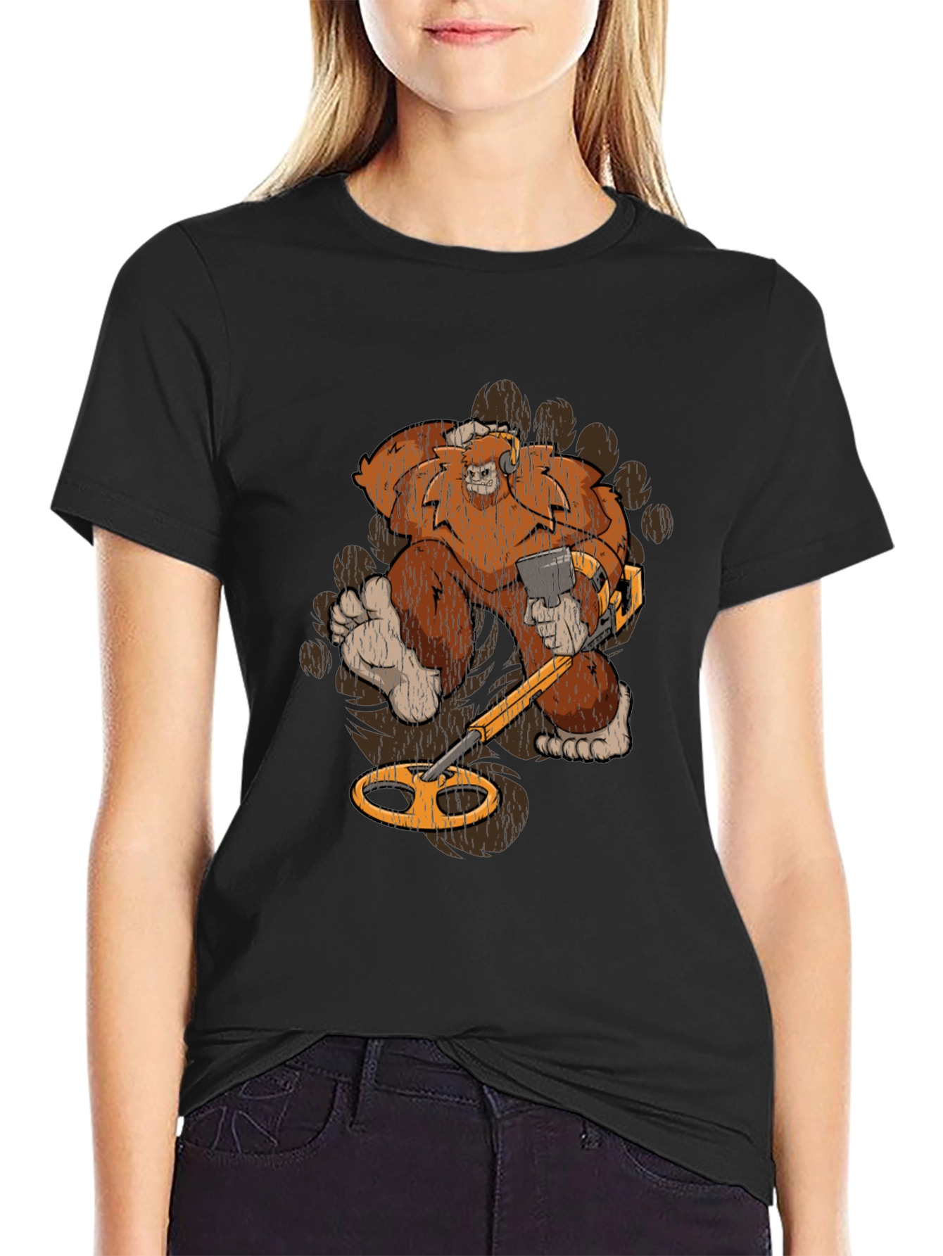 Bigfoot Metal Detecting Graphic Tee