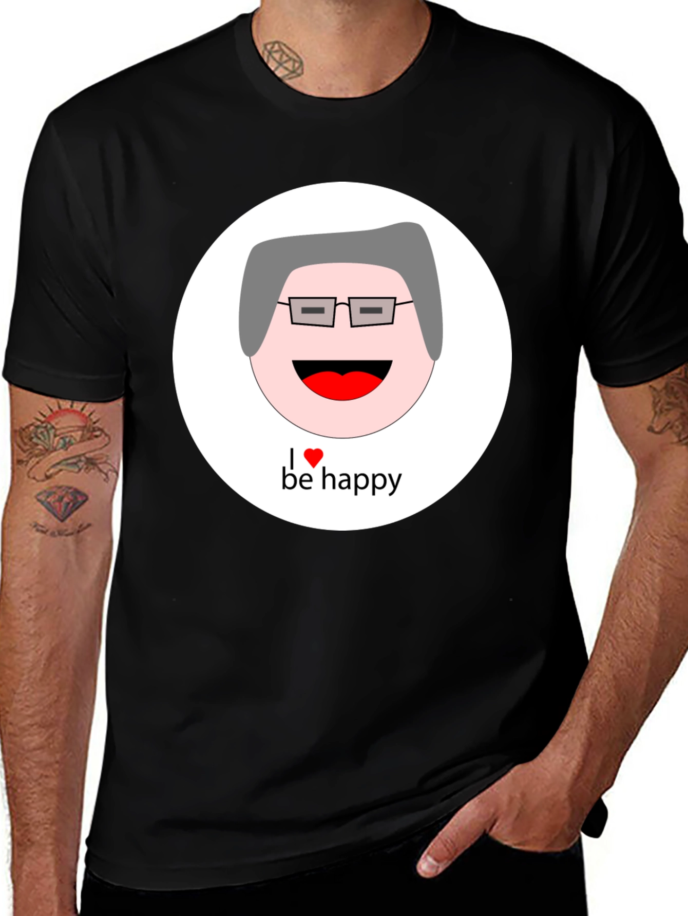 I Heart Be Happy Graphic T-Shirt