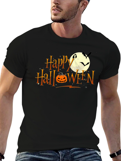 Happy Halloween T-Shirt: Pumpkin Moon Bats