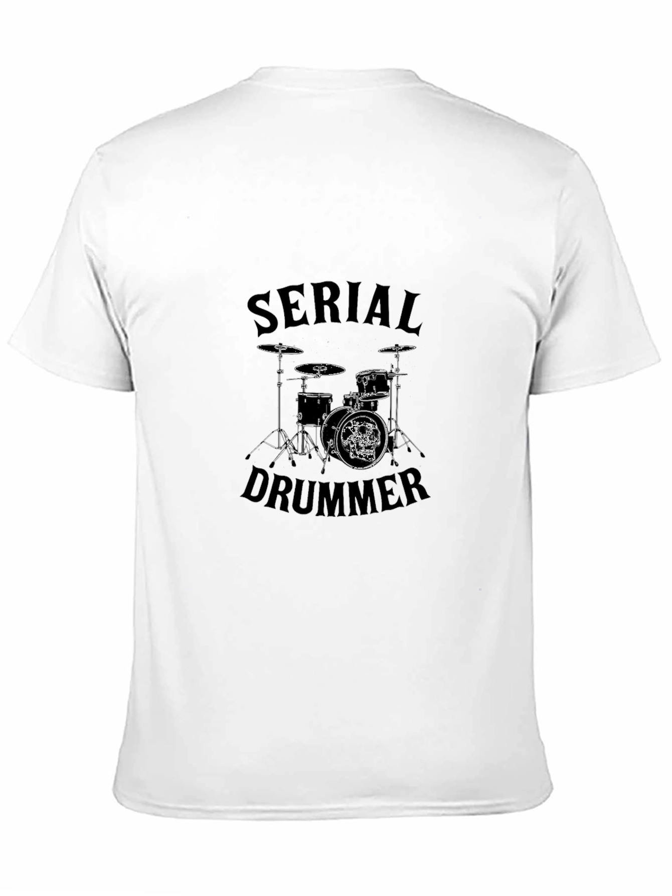 Serial Drummer Graphic Tee - Black Cotton T-Shirt