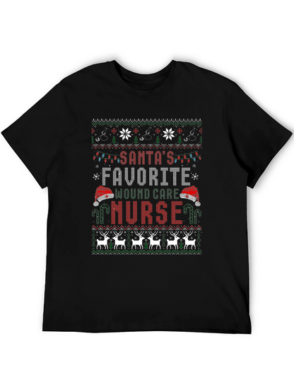 Santas Favorite Nurse Ugly Christmas Sweater T-Shirt