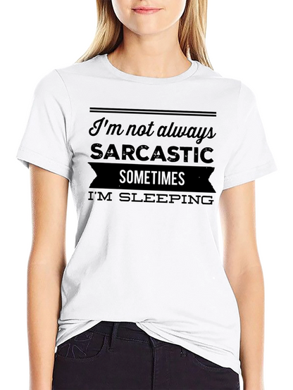 Sarcastic Sleep Black Graphic T-Shirt