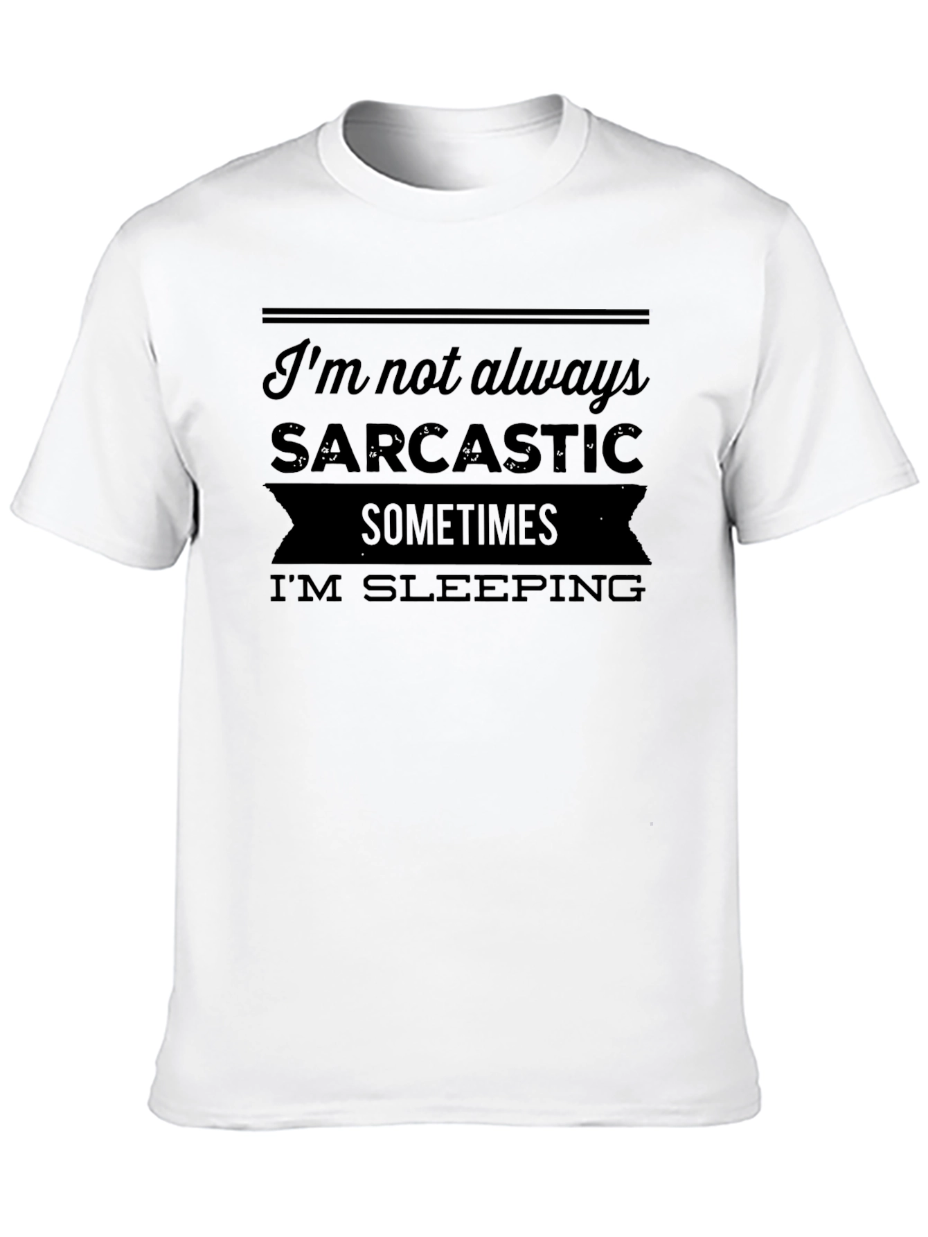 Sarcastic Sleep Black Graphic T-Shirt