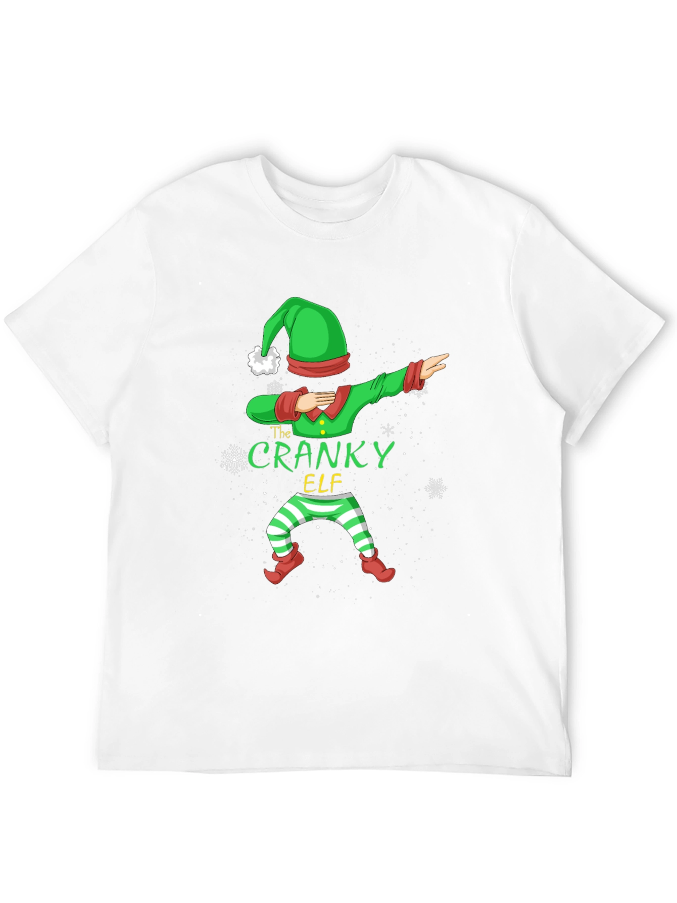 Cranky Elf Dabbing Christmas T-Shirt