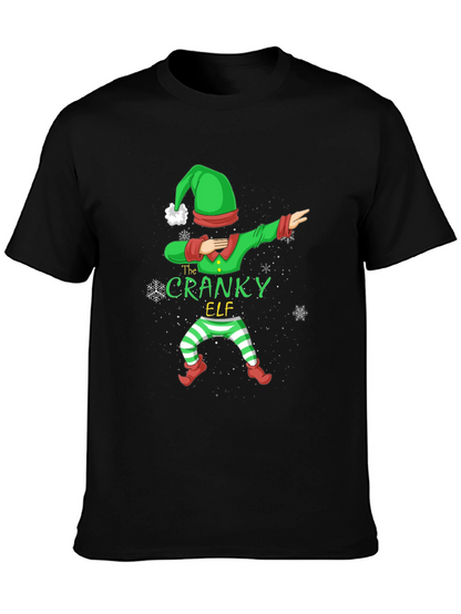 Cranky Elf Dabbing Christmas T-Shirt
