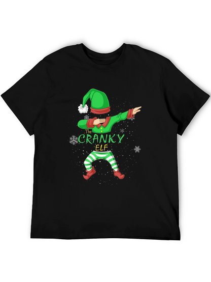 Cranky Elf Dabbing Christmas T-Shirt