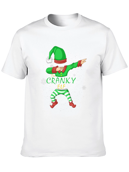 Cranky Elf Dabbing Christmas T-Shirt