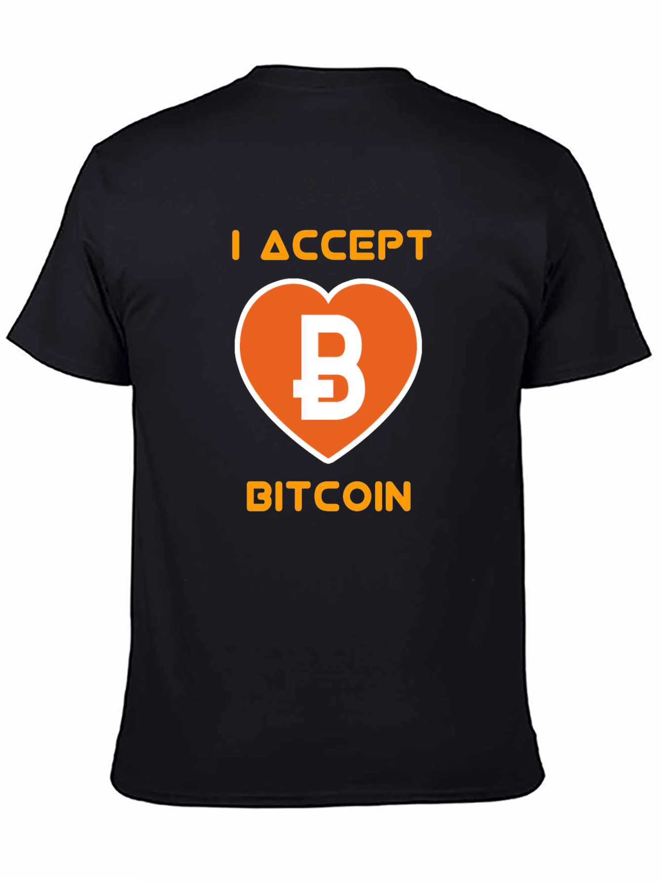 I Accept Bitcoin Black T-Shirt