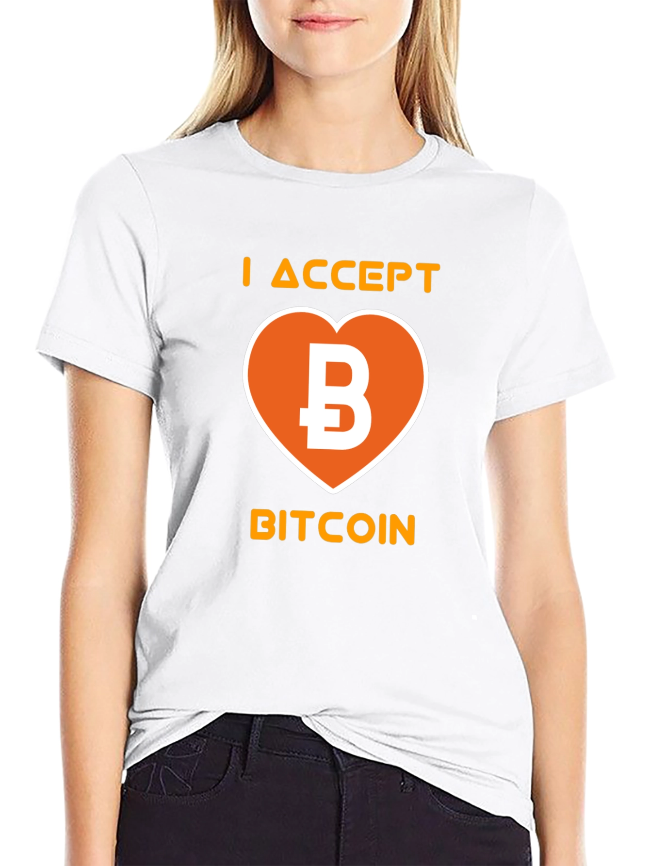 I Accept Bitcoin Black T-Shirt