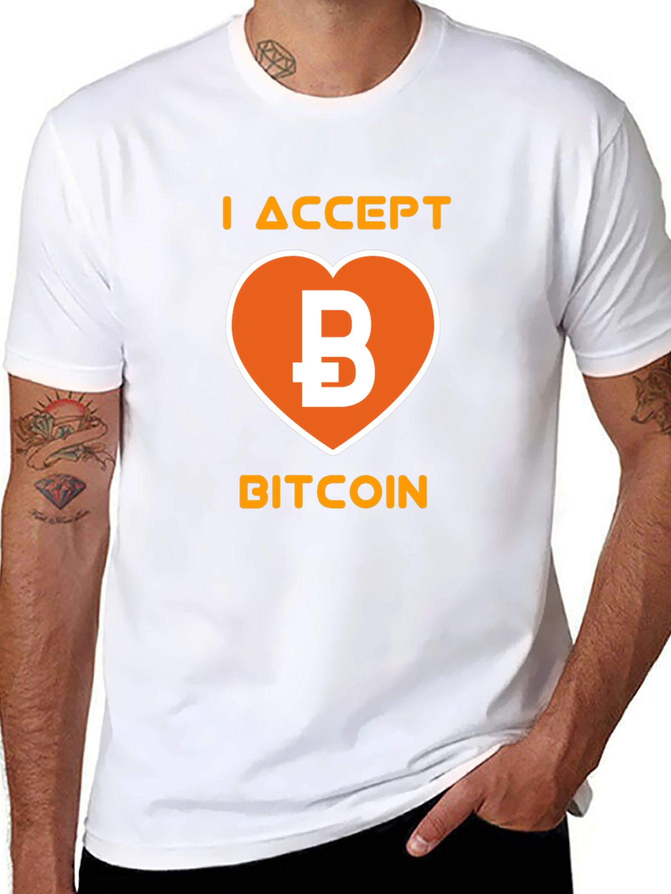 I Accept Bitcoin Black T-Shirt