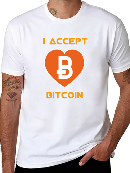 I Accept Bitcoin Black T-Shirt
