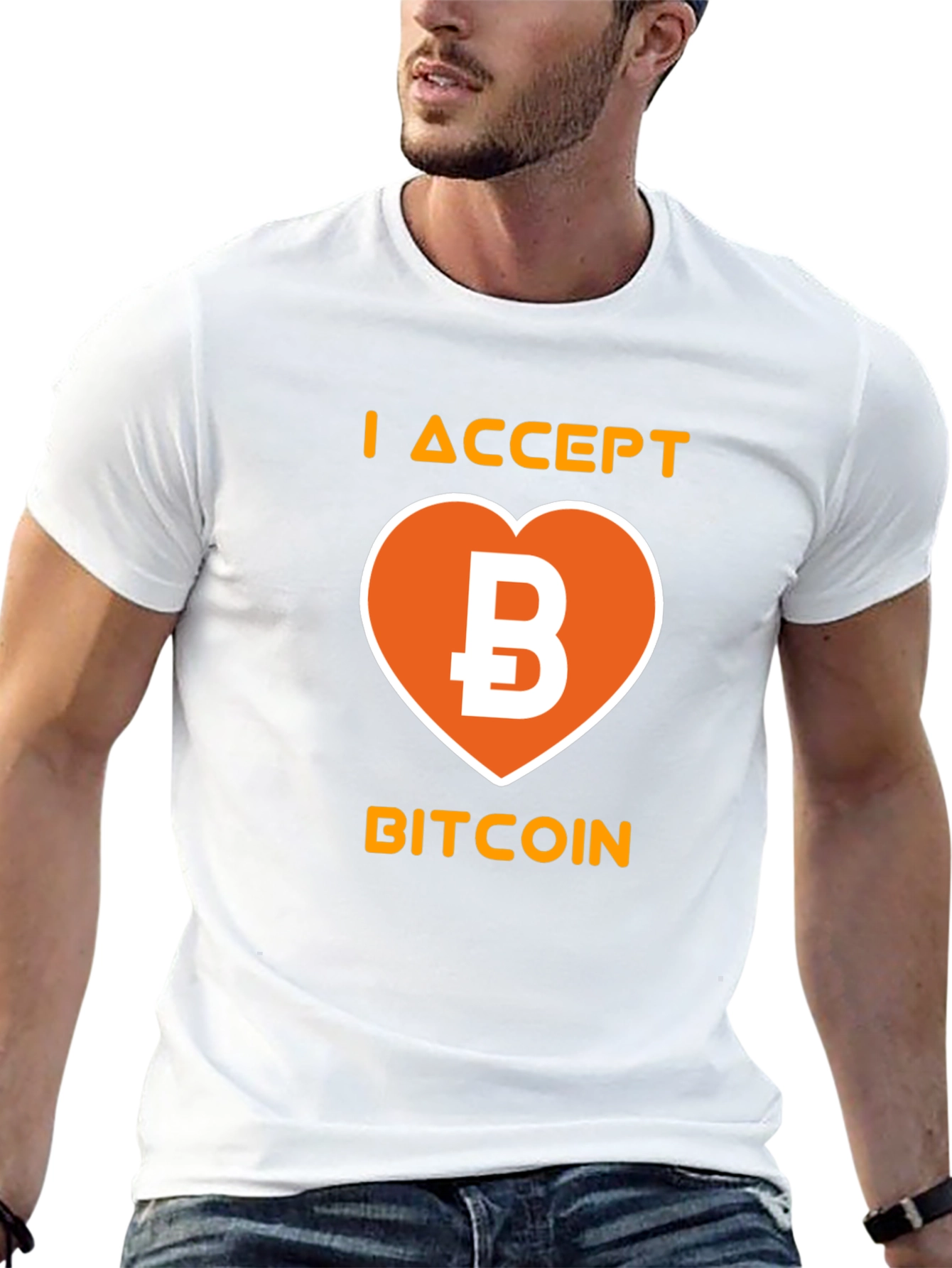 I Accept Bitcoin Black T-Shirt