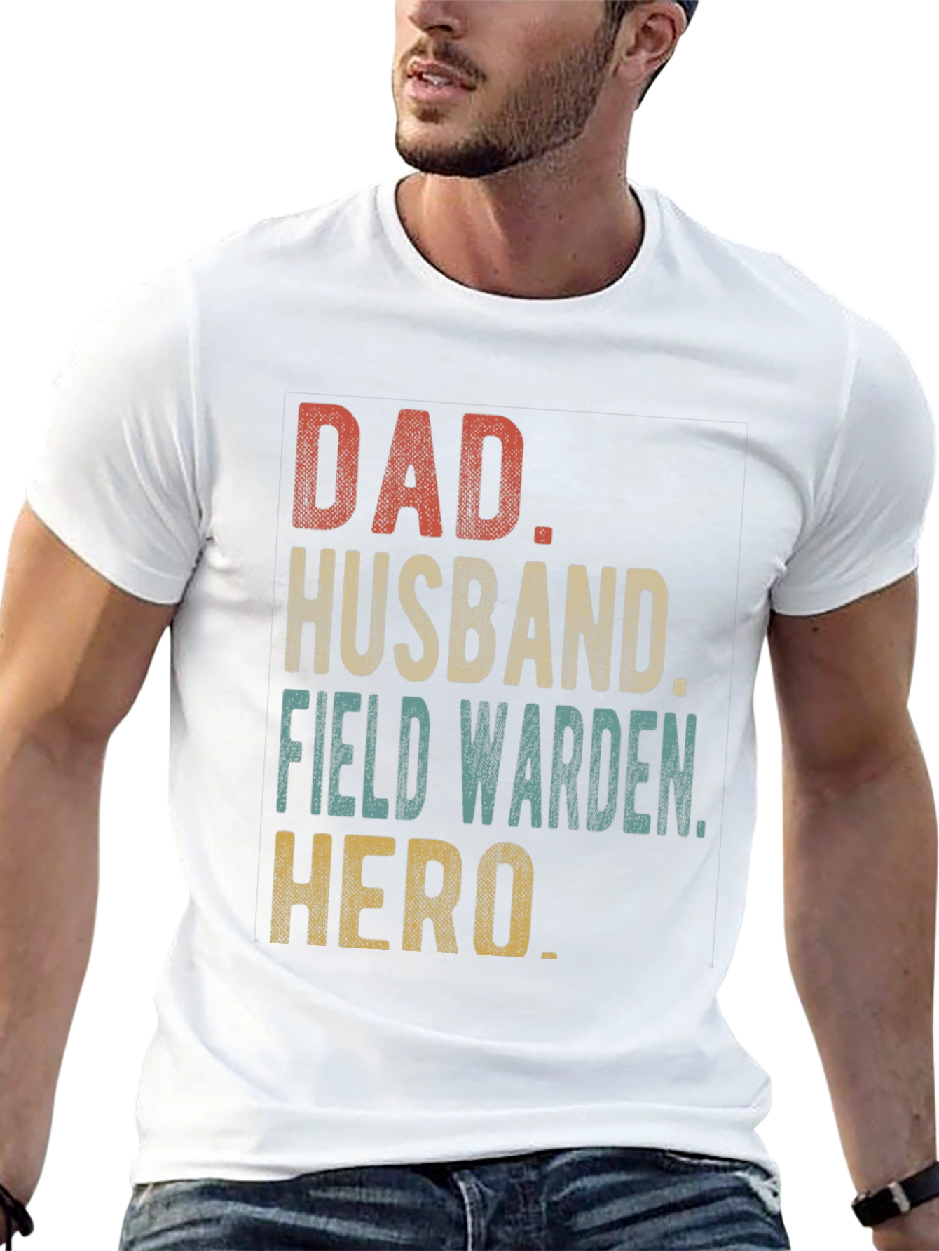 Dad Husband Field Warden Hero Graphic Tee