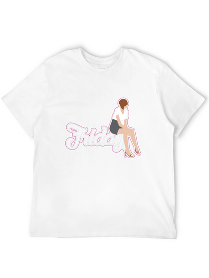 Friday Girl Graphic Tee - Casual Black T-Shirt
