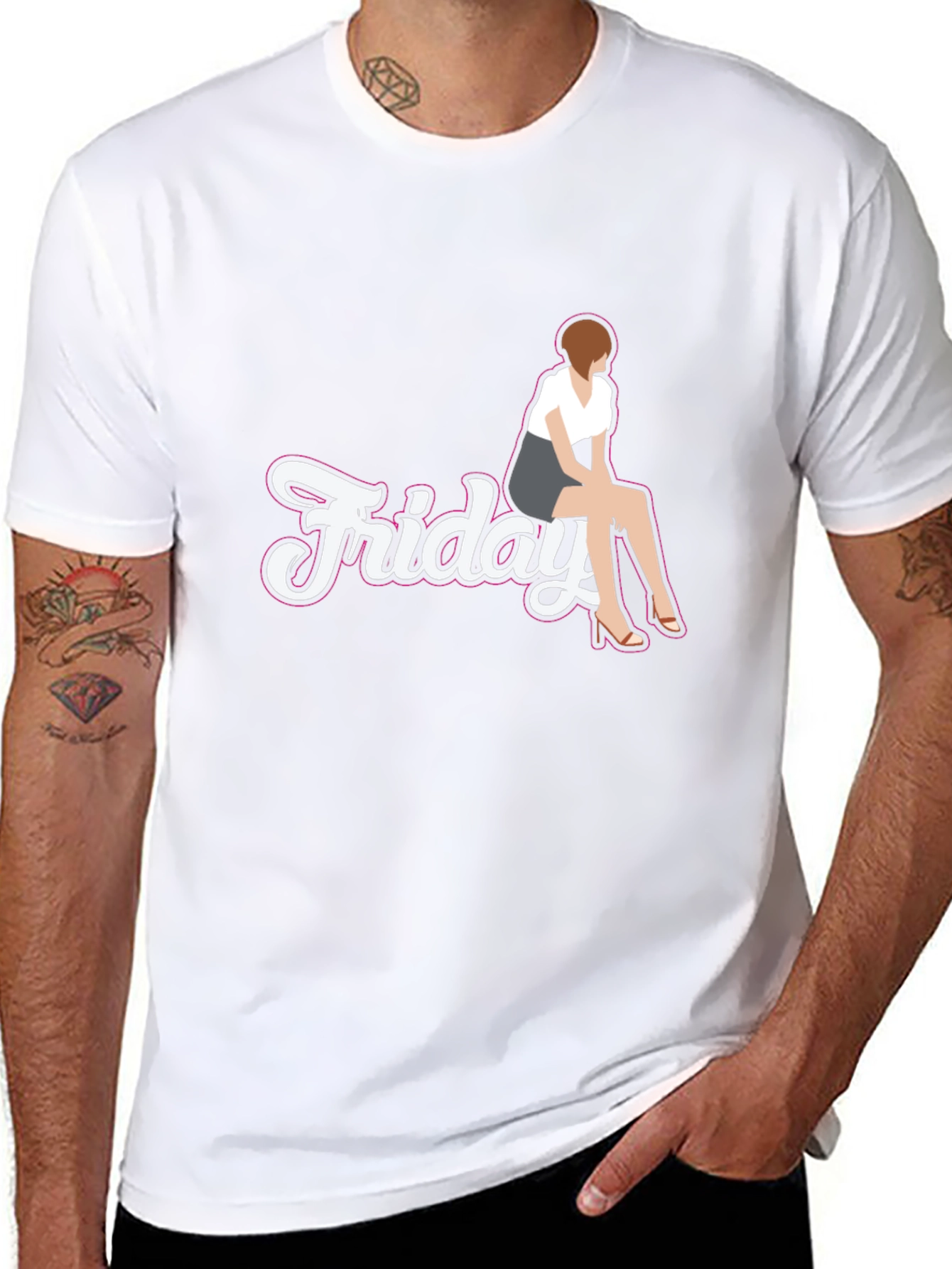 Friday Girl Graphic Tee - Casual Black T-Shirt