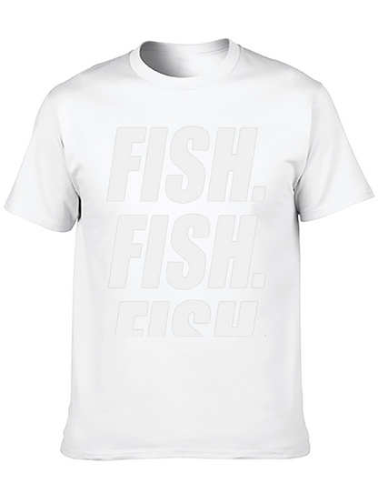 FISH Graphic Print T-Shirt - Black