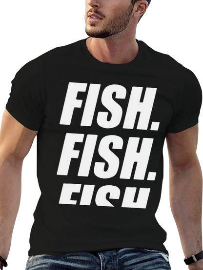 FISH Graphic Print T-Shirt - Black