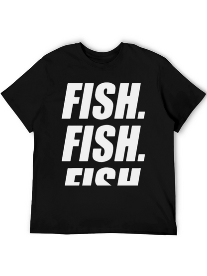 FISH Graphic Print T-Shirt - Black