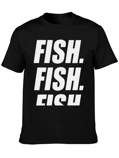 FISH Graphic Print T-Shirt - Black