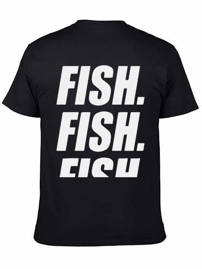 FISH Graphic Print T-Shirt - Black