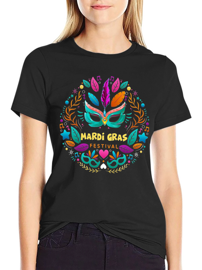 Mardi Gras Festival Black T-Shirt